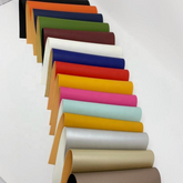 CraftsFabrics 14Pcs Solid Color Sheep Grain Texture Vinyl Faux Leather Sheets 28x20.5cm Wide for DIY Handbags Wallet